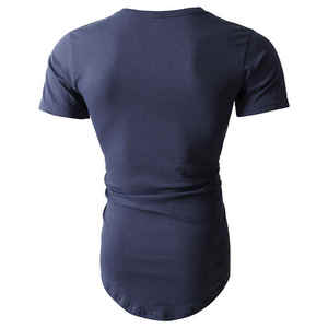 Vente en gros de t-shirts d'été pour hommes 100% coton couleur personnalisée respirant vêtements de sport à manches courtes décontracté blanc grande taille Jersey tissu - Product Image 4