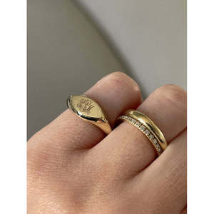 Anillo de Moda Retro Eloise, Chapado en Oro y Oro Rosa, Anillo de Sello Elegante para Regalo - Product Image 6