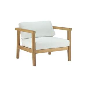 Fauteuil lounge Cocoon, design minimaliste moderne, confort, bois de teck massif, mobilier d'extérieur pour hôtels, restaurants, patios - Product Image 2