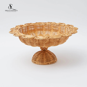 Cesta de mimbre tejida a mano para frutas, flores, verduras y pan, organizador de encimera de mimbre natural, cuenco de almacenamiento ecológico - Product Image 2