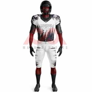 เสื้อเจอร์ซีย์แขนสั้น NCAA เสื้อซ้อมฟุตบอลอเมริกันปักลายปรับแต่งได้ - Product Image 2