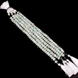 Cuentas de ópalo azul, cuentas facetadas Rondelle de piedras preciosas de ópalo azul, cuentas de piedras preciosas de ópalo azul para la fabricación de joyas - Product Image 1