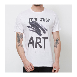 T-shirt en coton uni pour homme, tissu doux, basique, usage quotidien, personnalisation OEM - Product Image 2
