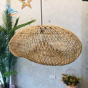 Best Modern Style <b>Rattan</b> Lampshade for Home Decor Coastal Rustic Minimalist European Design Transparent Traditional Asian Styles - Product Image 5