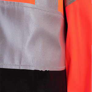 Vestes d'usage de sécurité de visibilité élevée dans les vestes imperméables d'usage de travail de couleur orange pour le polyester résistant de travail fait des vestes - Product Image 4