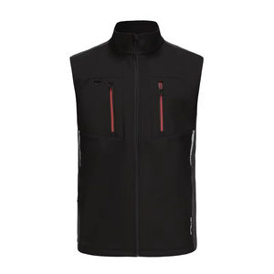 Gilet softshell doublé polaire pour homme, veste légère sans manches, gilet utilitaire coupe-vent imperméable pour le camping, la randonnée et la pêche - Product Image 3