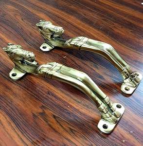 ลูกบิดประตูทองเหลืองโบราณ  แบบมันเงา สำหรับตู้ ลิ้นชัก และเฟอร์นิเจอร์หลักในบ้าน - Product Image 2