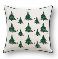 Housse de coussin en coton de qualité supérieure, design brodé avec patchwork pour Noël, fabriquée par un fabricant indien.