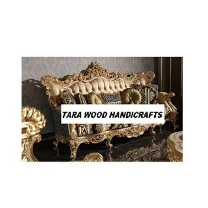 Wood Carving Sofa Fabricantes Fornecedores Exportadores na Índia Handmade Alta Qualidade Wood Bulk Product