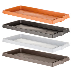 Contenitore Rettangolare Sottovaso per Fioriera 94 x 36 x 5,5 cm - Cappuccino - Product Image 1