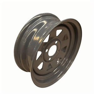 HUA <span class=keywords><strong>MEI</strong></span> Jantes de haute qualité en acier pour remorque 13 pouces 4 trous PCD 4x100 13 '14' 15 '16' Tailles État neuf - Product Image 6