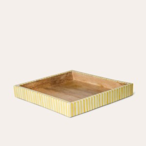 Plateau de service en bois de qualité supérieure avec bordure en résine et en os, pour le petit-déjeuner et le service de nourriture, décoration d'intérieur au meilleur prix - Product Image 3