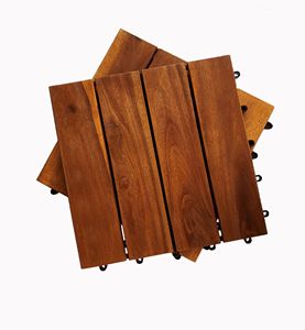 Azulejos de cubierta de teca de Acacia entrelazados de alta calidad, broches extraíbles, antideslizantes, impermeables, ecológicos, garantía de 5 años, Base de PVC - Product Image 1