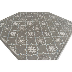 Premier Large Area Wall-to-Wall Carpet Grey Oushak Wool <b>Runner</b> Rug Handmade Floral Pattern <b>for</b> Living Room Wholesale - Product Image 3