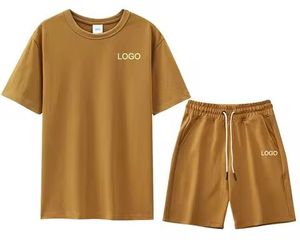 Ensemble chemise et short pour homme, coupe personnalisée, tissu respirant à séchage rapide, tenue confortable pour le streetwear décontracté, ensembles d'été OEM - Product Image 5