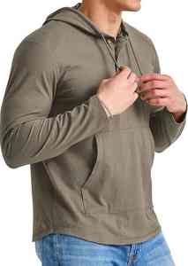 Sudadera con capucha ajustada con estilo para hombre 100% algodón transpirable sólido para colección de invierno Pakistán todos los tamaños disponibles - Product Image 3