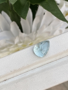 Cabujones en forma de pera Aguamarina de Color superior Natural con piedra preciosa suelta de buen brillo para hacer joyas de 4,15 quilates - Product Image 2