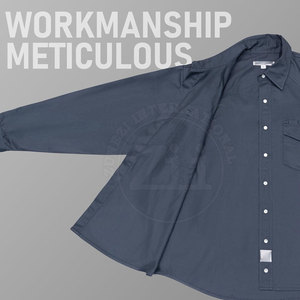 Comfortable Breathable Waterproof Light Weight Men Welding FR Shirts Solid Color Long Sleeves Plus Size 250-400C Heat - Product Image 3