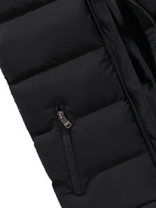 Wholesale Custom Men's Puffer Jacket New Design Fashion <b>Quilted</b> Bomber Jacket Hood White Waterproof Bubble Coat Fur Winter - Product Image 3
