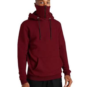 Sweat à capuche de sport personnalisé avec logo, 100% coton, manches longues et masque facial pour hommes, automne, ODM - Product Image 3