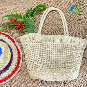 Bolso pequeño y elegante con jacinto de agua, diseño sostenible a la moda con forro de algodón y dos asas personalizable - Product Image 3