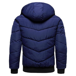Men's Puffer Jacket Standard Winter <b>Coat</b> Warm Collar Color Block Zipper Windproof <b>Heated</b> Quick Dry OEM Service Nylon Front Logo - Product Image 6