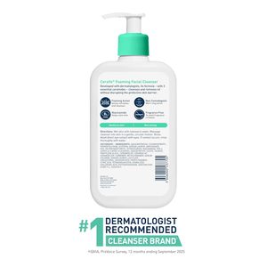 Nettoyant <span class=keywords><strong>moussant</strong></span> pour le visage <span class=keywords><strong>CeraVe</strong></span>, nettoyant quotidien pour peaux grasses 16 oz / 473 ml - Product Image 3