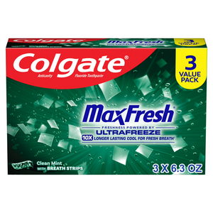 Colgate Max Fresh Clean Mint <b>Toothpaste</b>, 3 Pack, 6.3 Oz - Product Image 2