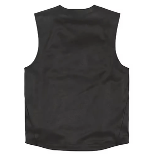 Haute qualité noir moto mode Codura gilet hommes gilet en cuir fermeture éclair avant - Product Image 2