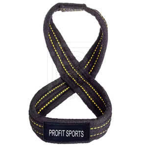 Correas de elevación de figura 8 de neopreno resistente personalizadas de alta calidad para entrenamiento de gimnasia y levantamiento de pesas con logotipo personalizado - Product Image 2