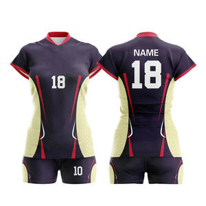 Impression par sublimation sur uniforme de volley-ball personnalisé, tissu respirant et doux, parfait pour le confort, la flexibilité et les performances des joueurs. - Product Image 4