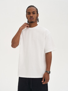 High Quality 100% Cotton Blank Men's T-shirts Streetwear Boxy Oversized <b>Tshirt</b> Print Custom T Shirt - Product Image 2