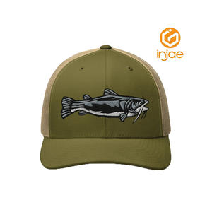 Sombreros de camionero con logotipo bordado 2D personalizado de alta calidad, 6 paneles de ala precurvada, perfil estructurado, fabricación de sombreros ODM Vietnam - Product Image 3