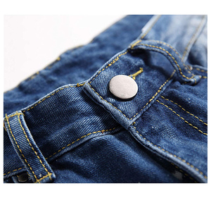 Pantalon en denim léger de haute qualité pour hommes délavé déchiré Skinny Fit Hip Hop écologique lavé en détresse toile Jeans - Product Image 5