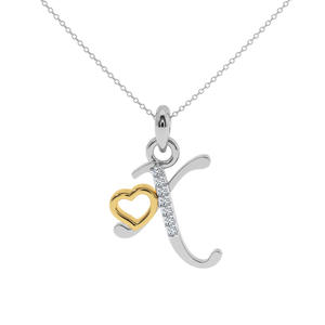 14K oro laboratorio crecido diamante inicial X colgante redondo brillante corte mujeres regalo carta encantos - Product Image 3