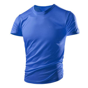 T-shirts de sport pour hommes en polyester/coton personnalisés OEM, impression personnalisée, coupe ajustée, séchage rapide, respirant, de haute qualité, vente en gros, blanc - Product Image 2