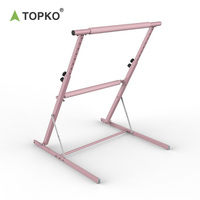 Barra de ejercicio de alta calidad TOPKO, estante de entrenamiento de baile para niños, barra de Ballet ajustable en altura móvil portátil