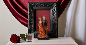 Romántico lindo amor pareja estatua Showpiece escultura moda arte decoración del hogar para el Día de San Valentín casa calentamiento regalo de cumpleaños - Product Image 6