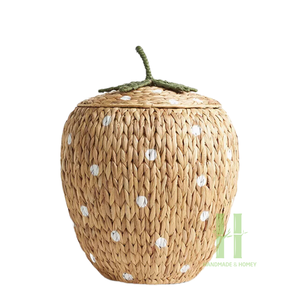 Bonita cesta de almacenamiento con forma de fruta para ropa, organizador de juguetes, cesta de almacenamiento tejida, embalaje OEM del fabricante de Vietnam - Product Image 1