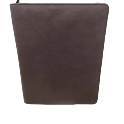 חדש הגעה מקצועי ארגונית חום אמיתי עור אישית Padfolio עם A4 בגודל נייר קליפ מסמך תיקיית קלסר