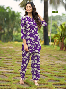 Conjunto de diseñador de rayón pesado ligero suave e informal para uso en fiestas de chicas universitarias de oficina - Product Image 4