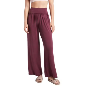 กางเกงโยคะยาวเต็มรูปแบบน้ำหนักเบาลำลองทรงหลวมกางเกงจ็อกเกอร์ไซส์ใหญ่พิเศษปิดเอวยางยืดลายพื้นสำหรับใส่ออกกำลังกายวิ่ง - Product Image 1