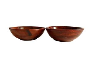 Bol en bois d'acacia massif, fait main, écologique, durable, finition naturelle, bol monobloc en bois pour salade, fruits, collations, soupes - Product Image 4