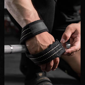 Unisex Neoprene Figure 8 Weight Lifting Straps Heavy Duty Gym <b>Wrist</b> <b>Support</b> Custom Logo OEM Wholesale - Product Image 3