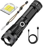 Lampe torche LED XHP50 haute puissance, zoomable, rechargeable, compatible 18650 26650 AAA, en aluminium