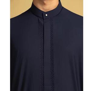 Túnica Musulmana Modest de Manga Corta de Algodón Marroquí, Diseño Transpirable para el Festival de Ramadán de Verano - Product Image 4