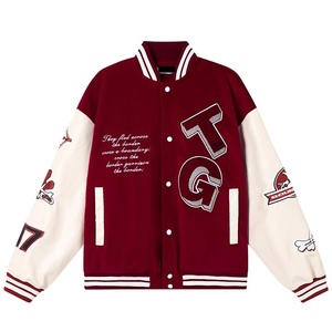 Chaqueta de béisbol de manga larga para hombre, chaqueta deportiva de Chenille con Logo bordado, ropa para el trabajo, escuela, Letterman, nuevo diseño - Product Image 4