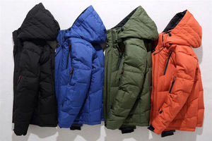 Veste matelassée en toile d'hiver de style nouveau pour homme, décontractée, à capuche, respirante, coupe-vent, écologique, doublure en polaire chauffante, chaude avec fourrure - Product Image 5