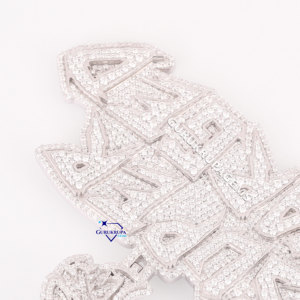 Iced Out Fully Hip Hop 925 Sterling Silver Lab Grown Diamond Colgante Letra inicial Joyería personalizada para hombres Mujeres - Product Image 3