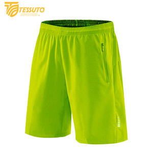 Te nouveau 2025 été tendance hommes Gym Shorts de sport en plein air course Fitness respirant solide uni teint Double couche - Product Image 6